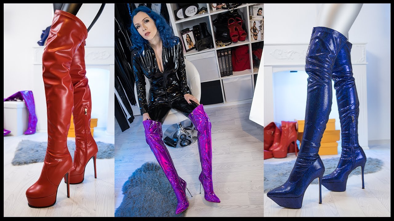 Colourful Overknee Boots + Catsuits Combinations by Up2Step