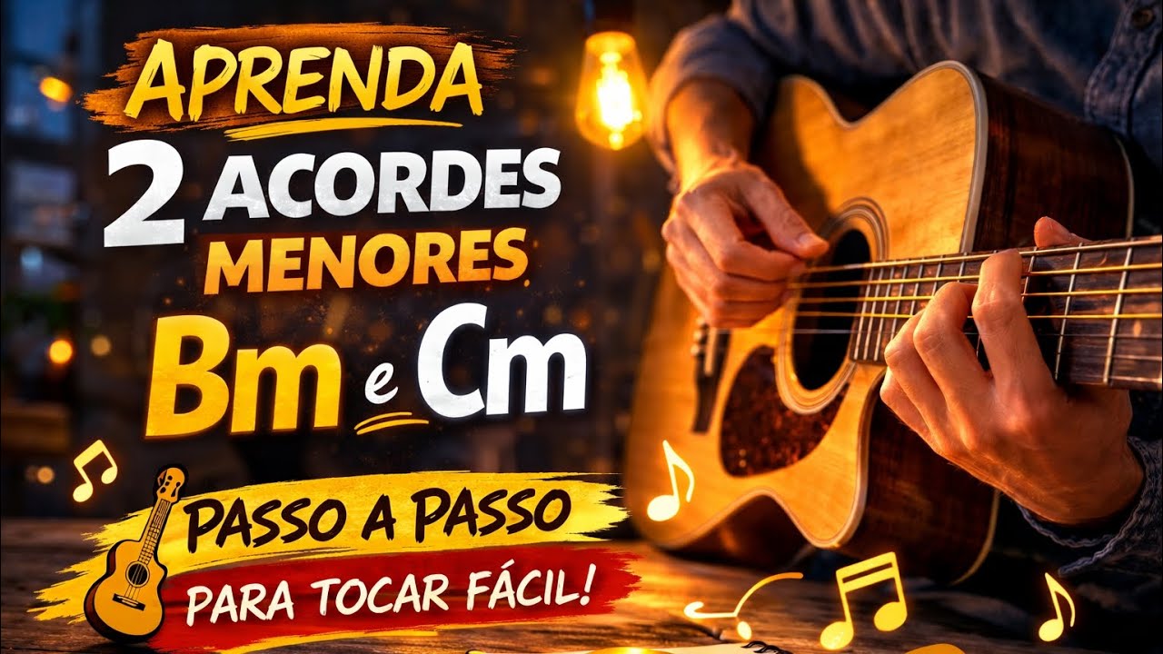 Aula 14 Violão do Zero: Aprenda 2 acordes menores Cm e Bm