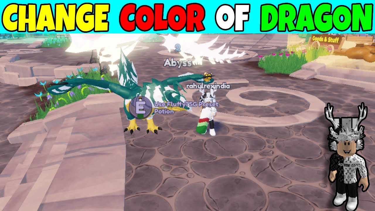 How to Use Potion and Change The Color Of Dragon in Dragon Adventures Roblox!