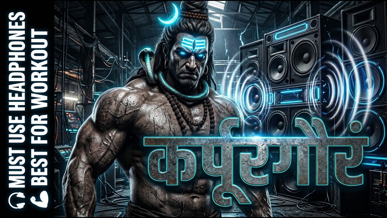 Karpoorgauram 🔱 Heavy Bass Techno Remix | Soul Vibrating Shiva Stotram | Gym & Workout EDM