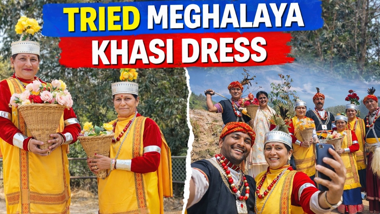 Exploring Meghalaya Culture | Tried Authentic Khasi Traditional Dress | Meghalaya Experience