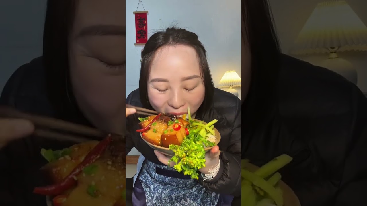 Xiao yan mukbang pork belly and fish