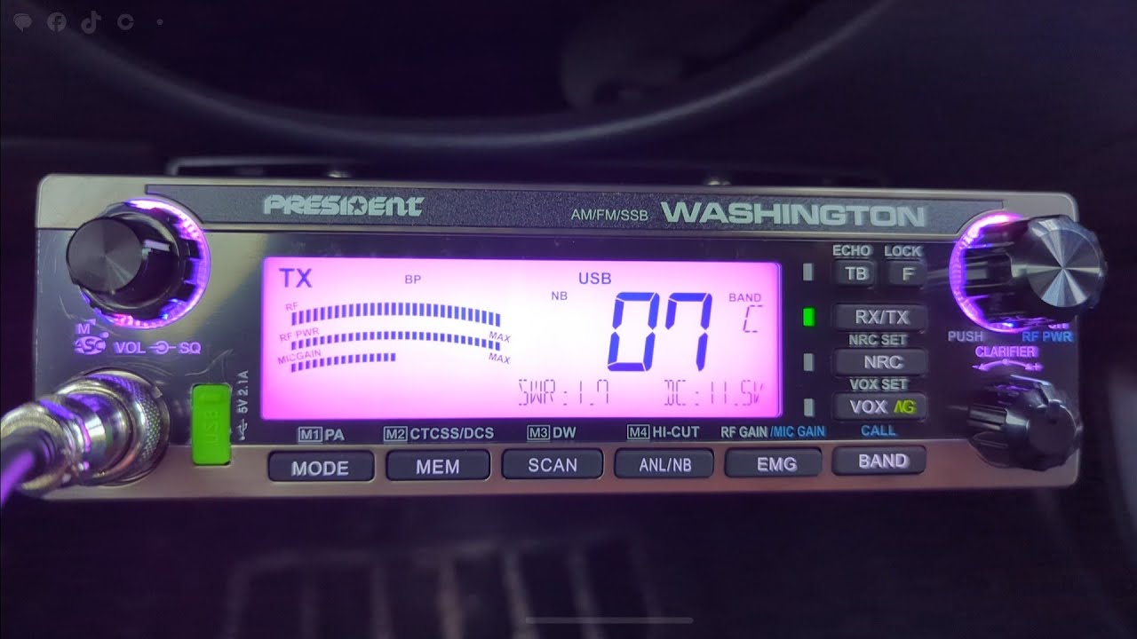 10 Meter Aeronautical Mobile Contact, President Washington, CompacTENNA