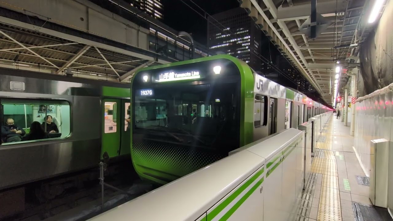 E235系0番台ﾄｳ08編成山手線外回り品川･渋谷方面行き東京駅5番線を出発