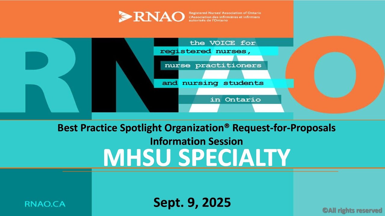 BPSO RFP Information Session: MHSU Specialty