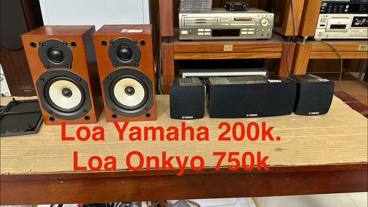 Loa ONKYO D-207M. Loa yamaha nhỏ và center yamaha nhỏ giá 200k 1 món, tất cả đã text hát ok