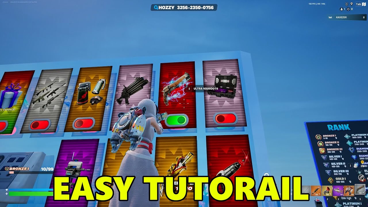 FIND ULTRA MAMOOTH LOCATIONS | CRAZY 1V1 FFA - ALL GUNS & RIDES Fortnite 3256-2350-0756