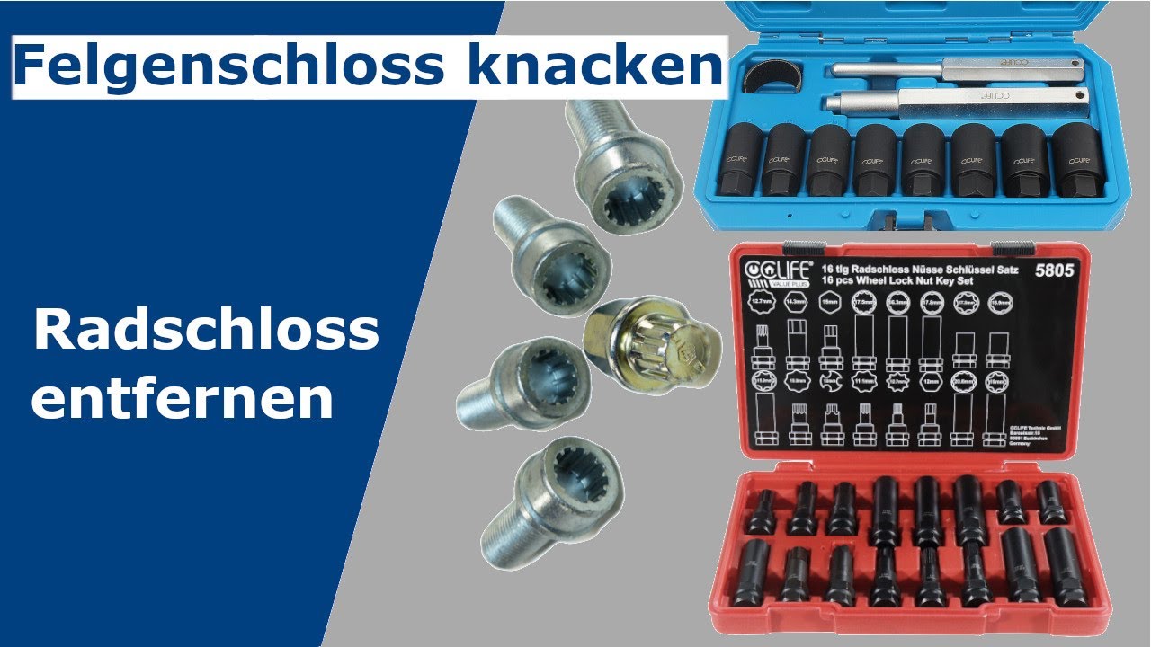 Felgenschloss knacken / Radschloss entfernen