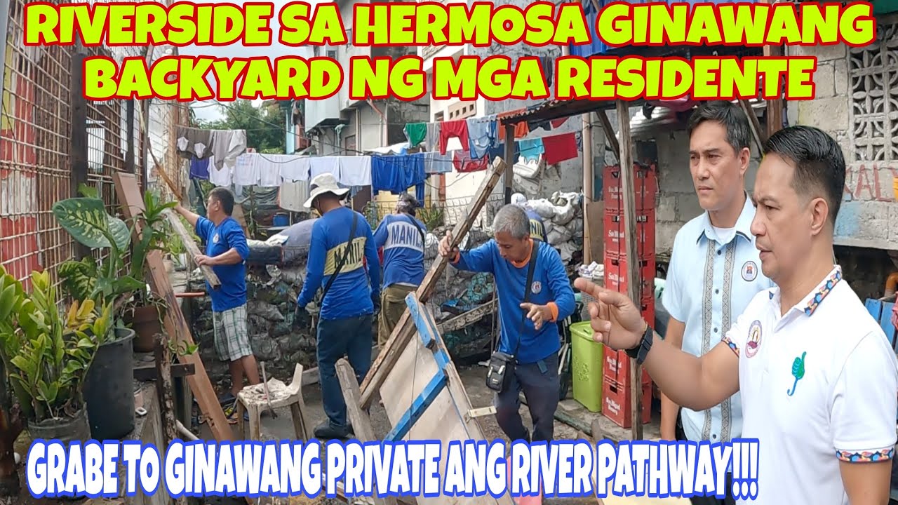 RIVERSIDE SA HERMOSA GINAWANG BACKYARD NG MGA RESIDENTE! GRABE TO GINAWANG PRIVATE ANG RIVER PATHWAY