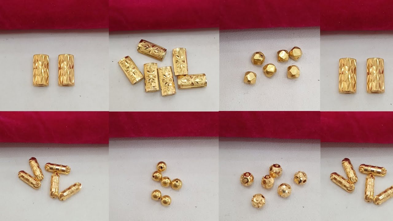 सोने के गोल दाने की Designs 2025 Latest gold beads designs with weight & price || सोने का मनका ||