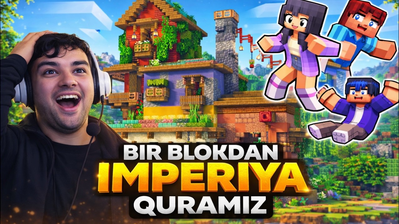 Minecraft Live | Bir blokdan imperiya quramiz 🏡 Uzbek Stream