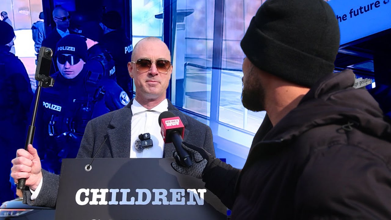 Police confront Billboard Chris in Davos