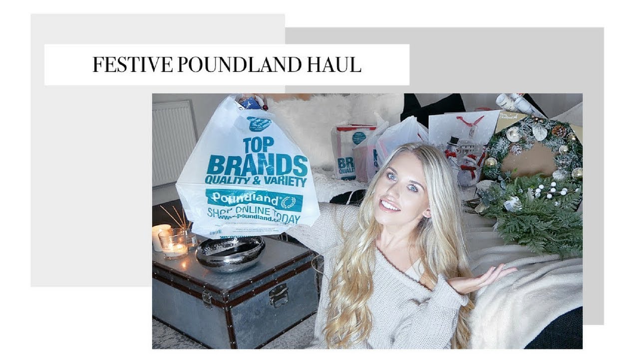 A HUGE POUNDLAND HAUL £1 FESTIVE FINDS | Freya Farrington