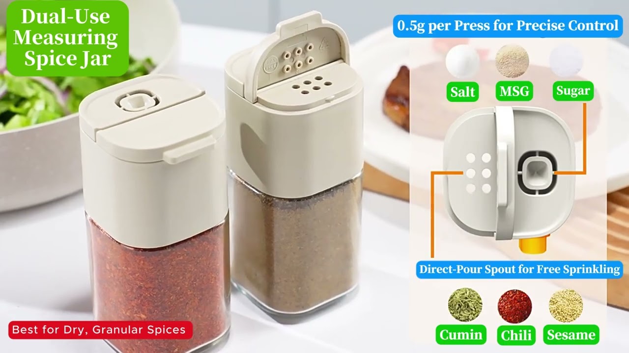Southeast Asia Kitchen Must Have!  0 5g Spice Jar + FREE Cleaning Brush No More Salty Bites!