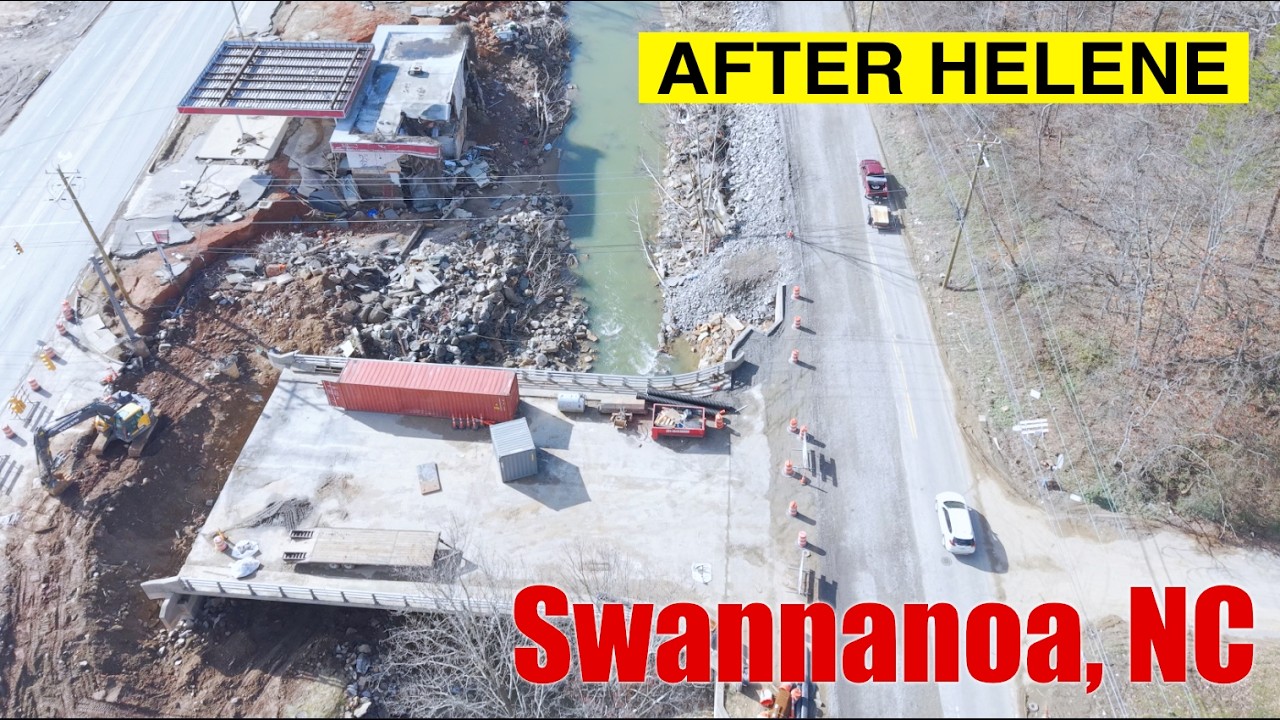 Swannanoa NC Update April 2025 - Hurricane Helene Recovery Documentation with drone footage