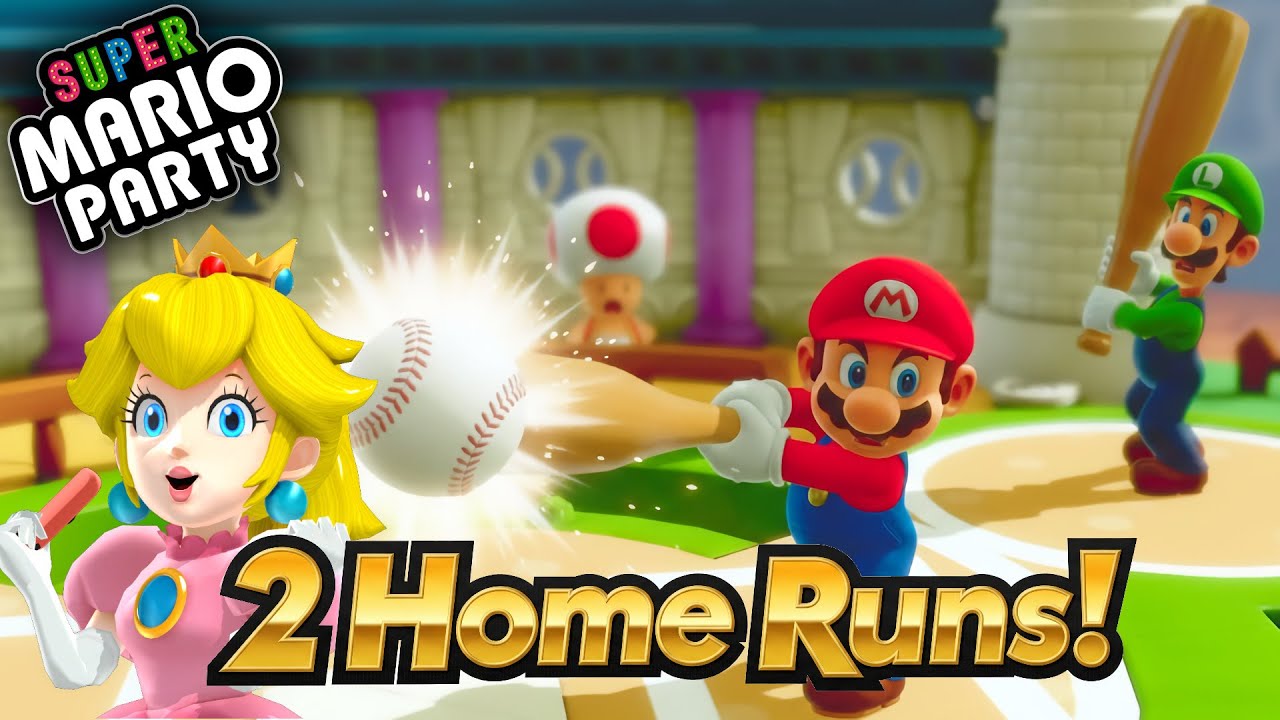 Super Mario Party Mini League Baseball Mario and Luigi vs Bowser and Bowser Jr.