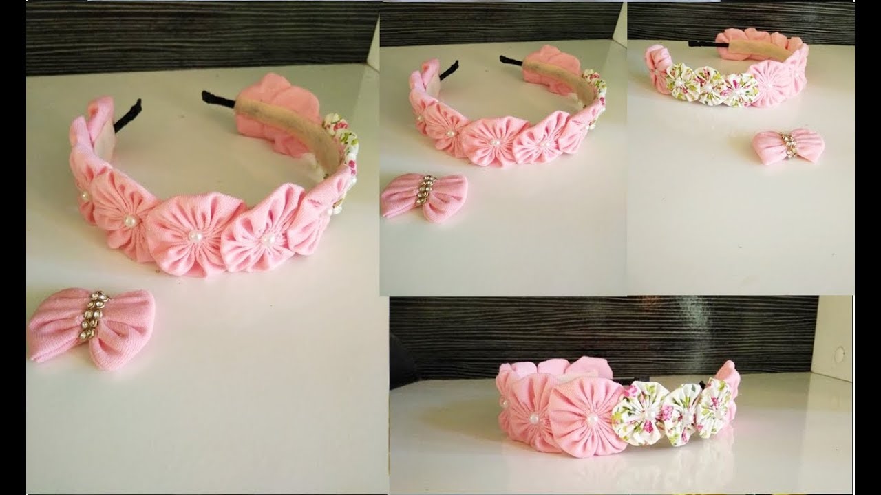 COMO FAZER TIARA DE FUXICO E LAÇO DE FUXICO  #artesanatos #diy #façavocêmesma