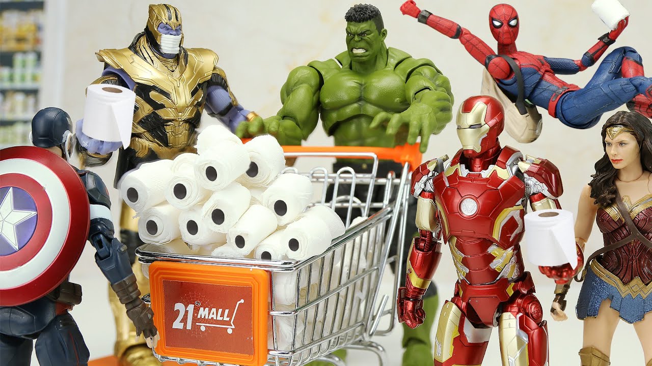 Figure AVENGERS vs. THANOS Crazy Toilet Paper Shopping Sales