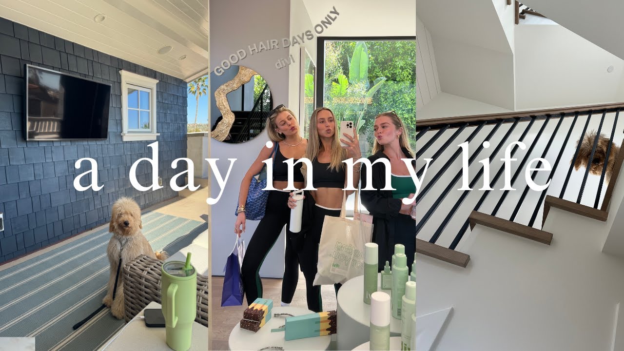 a day in my life! gua sha routine, morning skincare, new fav breaky, up to LA for event, a haul!