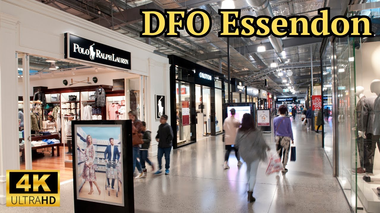 I walked Entire  DFO Essendon (Direct Factory Outlet) 4k Walking Tour Of Shopping Mall