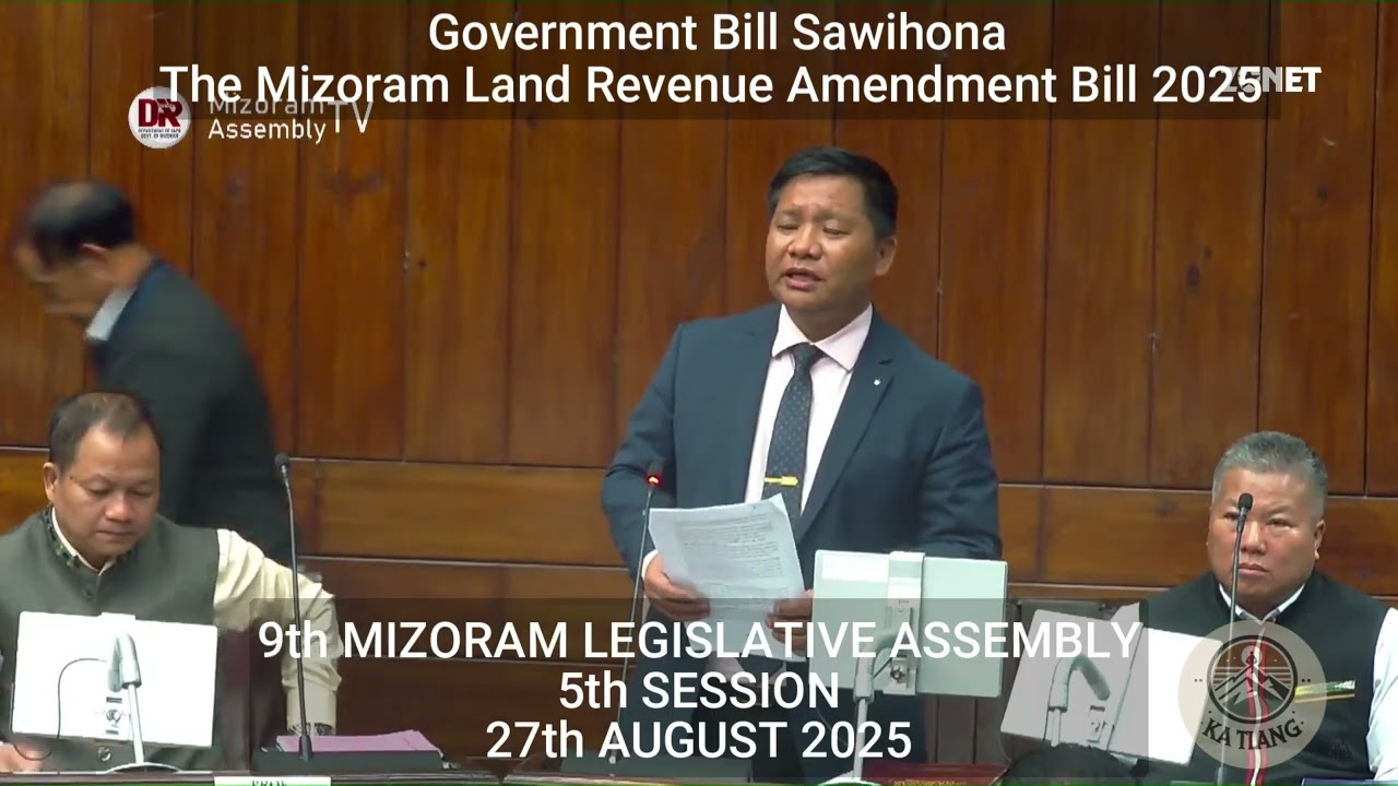 Government Bill | 27-08-2025 | The Mizoram Land Revenue Amendment Bill 2025