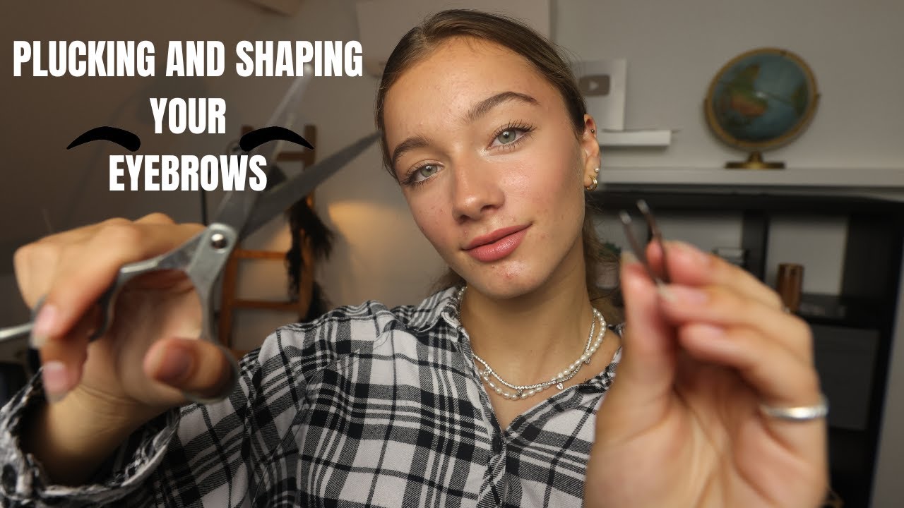 ASMR - PLUCKING and SHAPING YOUR EYEBROWS! (+ русские субтитры)