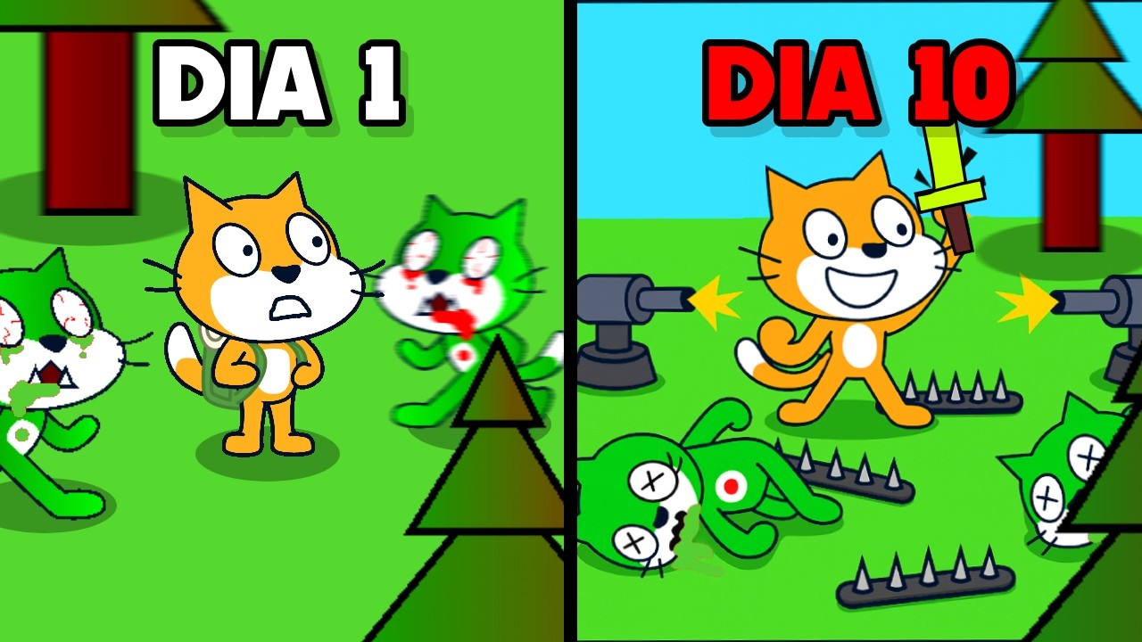Fiz um JOGO de APOCALIPSE ZUMBI no SCRATCH..