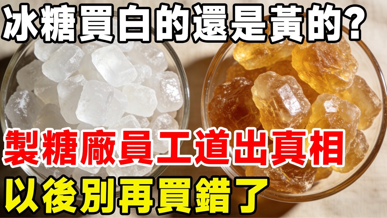 冰糖買白的還是黃的？製糖廠員工道出真相，以後別再買錯了#科普頻道 #科普 #糖