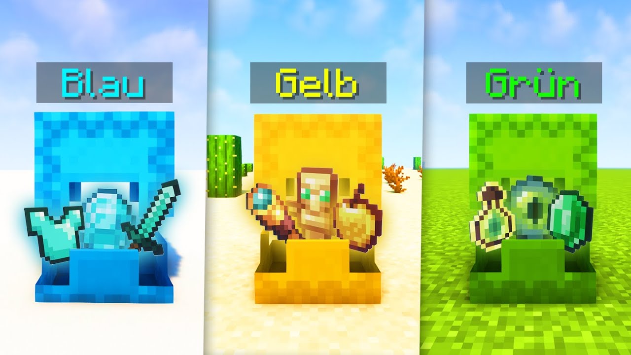 Minecraft, aber es regnet SHULKERKISTEN (Farbe = Items)