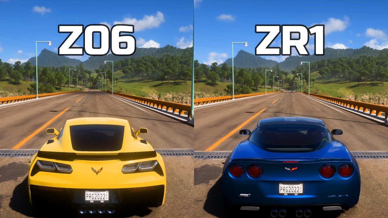 Forza Horizon 5: Chevrolet Corvette Z06 vs Chevrolet Corvette ZR1 - Drag Race