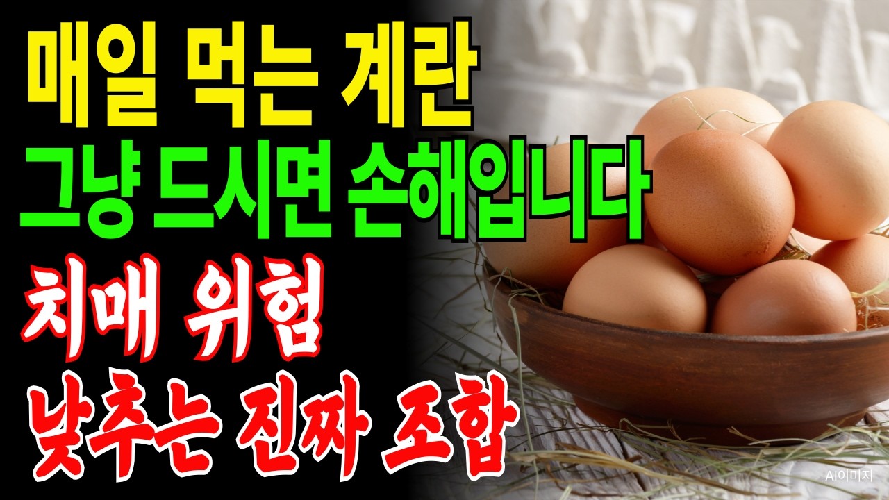 매일 먹는 계란, 그냥 드시면 손해입니다｜치매 위험 낮추는 진짜 조합