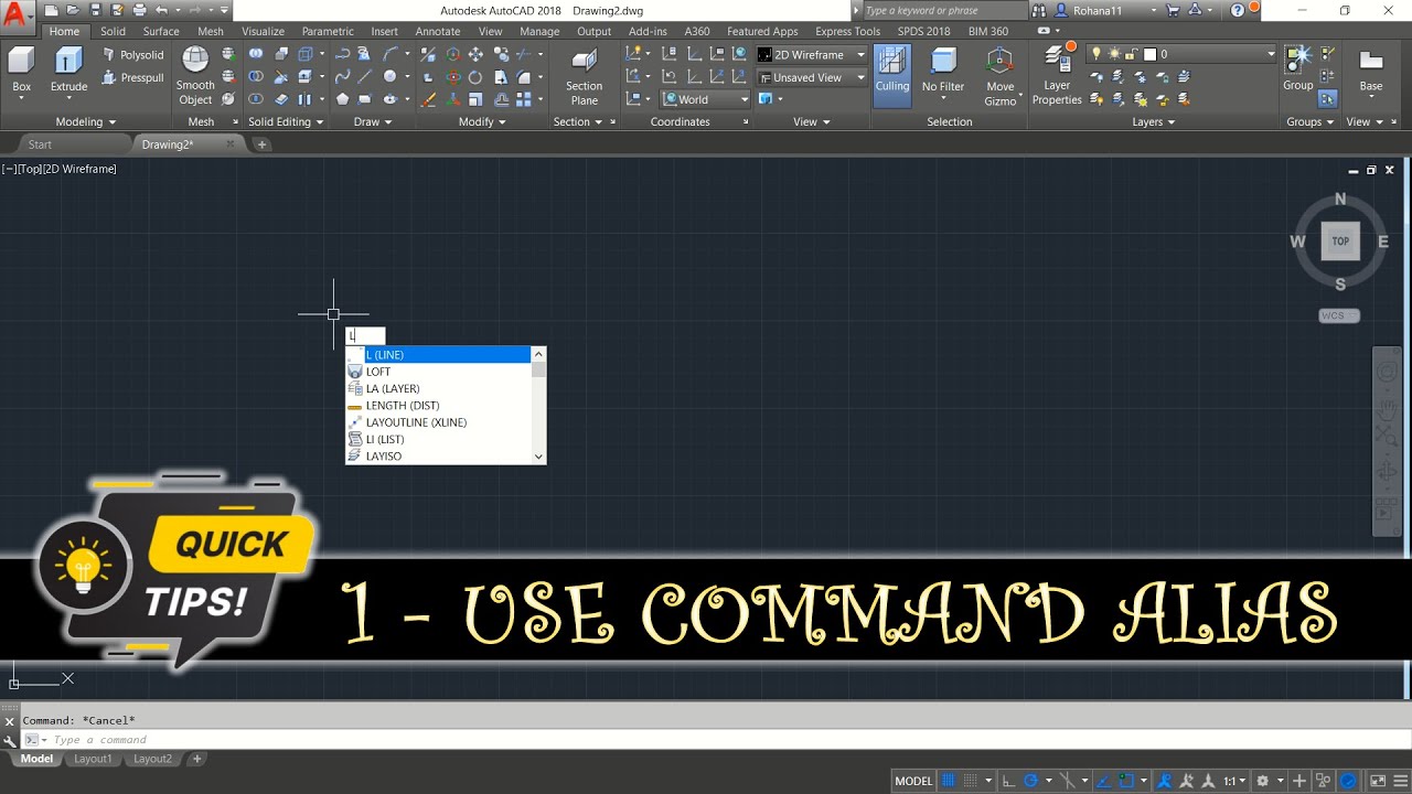 Better Use Command Alias | Beginner Tips 1| AutoCAD