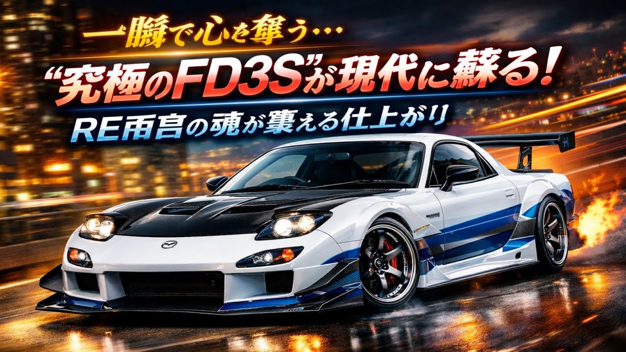 🚗💫「一瞬で心を奪う…“究極のFD3S”が現代に蘇る！RE雨宮の魂が震える仕上がり」