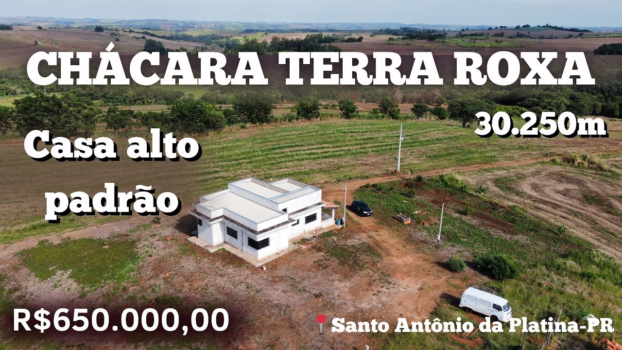 CHÁCARA TERRA ROXA COM CASA ALTO PADRÃO- NORTE DO PARANÁ