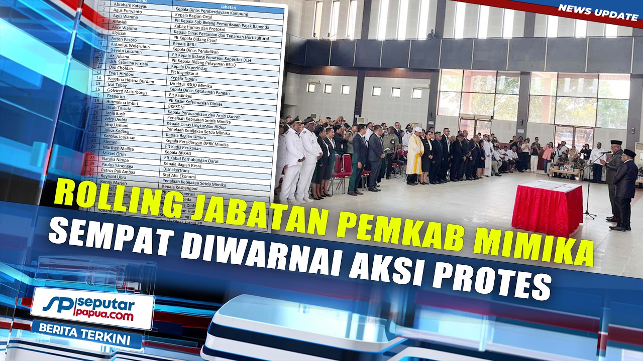 Rolling Jabatan Pemkab Mimika Sempat Diwarnai Aksi Protes