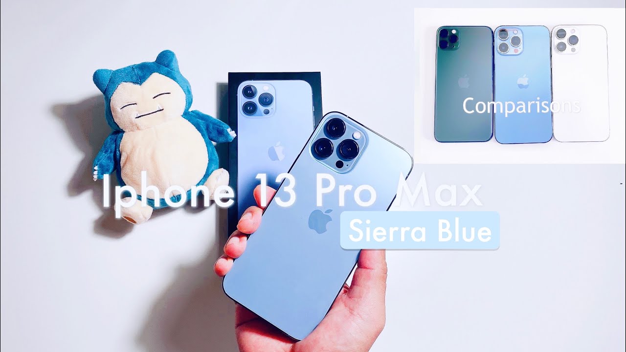 IPHONE 13 Pro Max Sierra Blue Unboxing & comparison ASMR