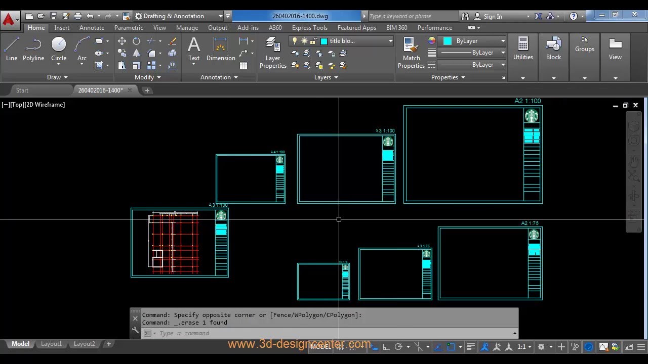 บรรยากาศระหว่างการสอนหัวข้อ Title Block & Plot ในโปรแกรม Autocad