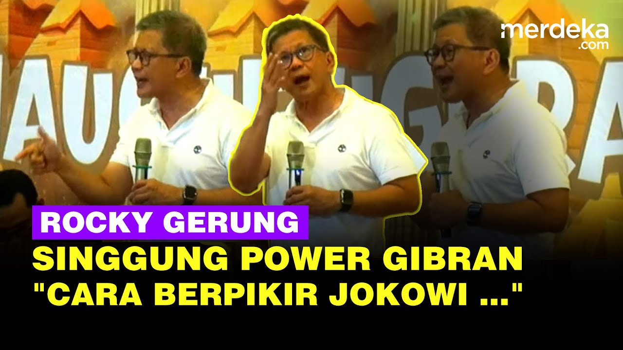 Rocky Gerung Blak-blakan Bongkar Cara Berpikir Jokowi, Singung Power Gibran