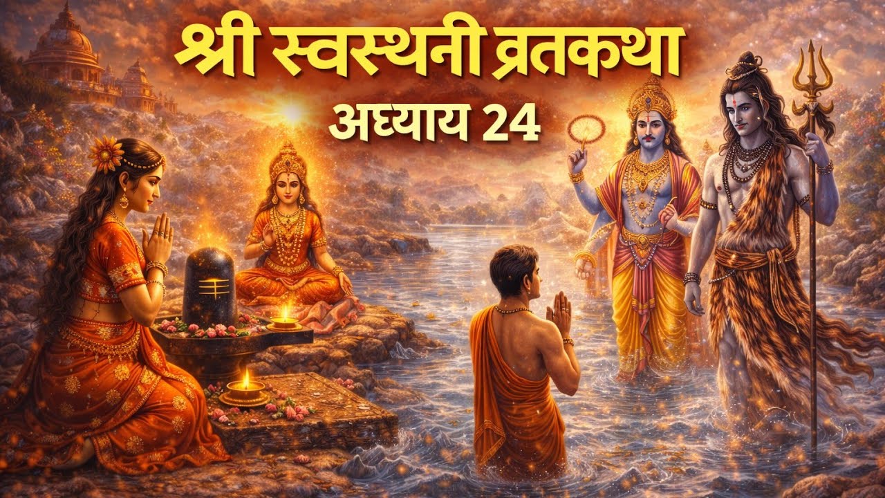 श्री स्वस्थानी व्रतकथा अध्याय २४ 😱स्नान पछि हरिहर भगवानको दिव्य दर्शन गोमा  पुत्र नवराजलको 😱