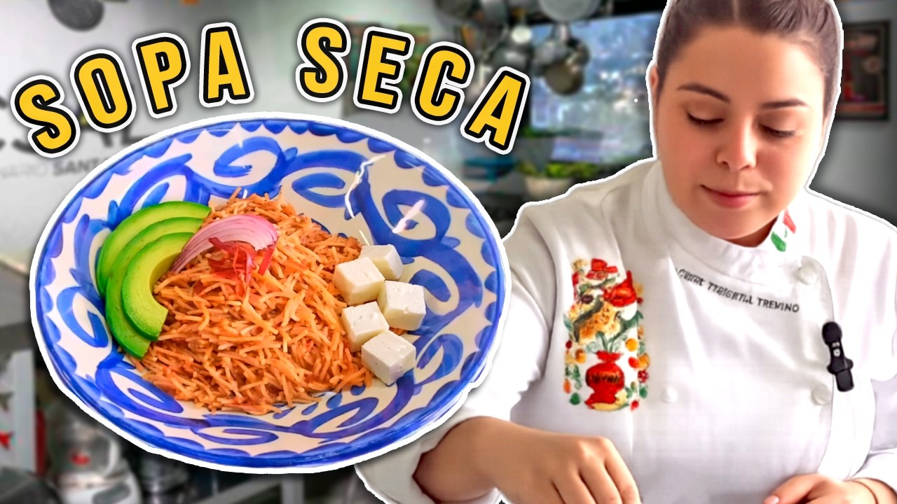 Sopa seca con salsa de frijol y chile seco | Recetas a la mexicana con la Chef Tere
