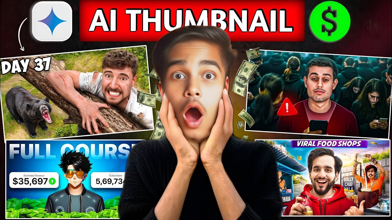 AI Thumbnail Kaise Banaen✅ | How To Make AI Thumbnail for Youtube Videos 😱 | Tech Aaditya