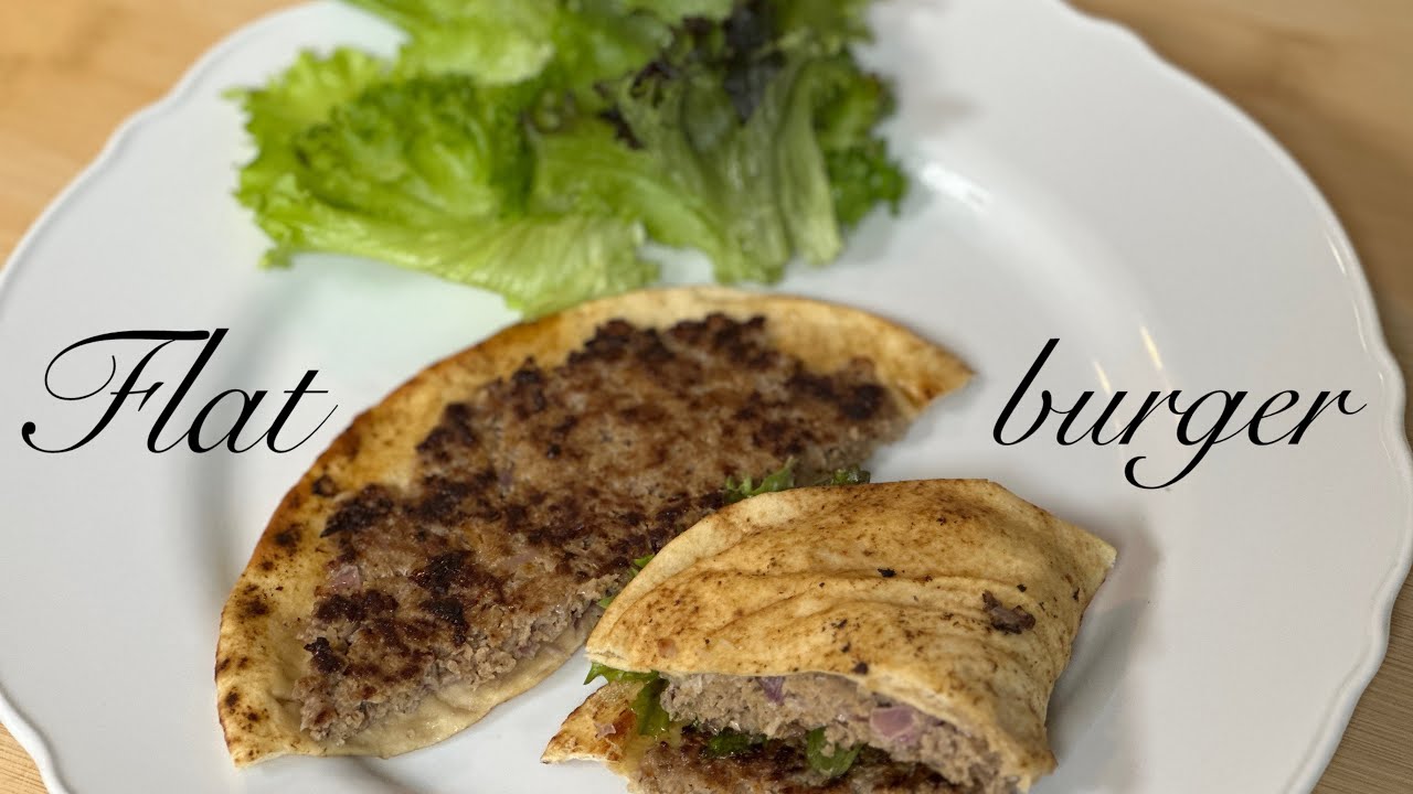 Flat BurgerCrispy pan-seared pita with savory filling. 🌯🫓