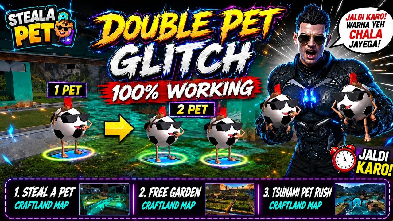 Double pet glitch || unlimited pet glitch || steal a pet new glitch || free garden new glitch #viral