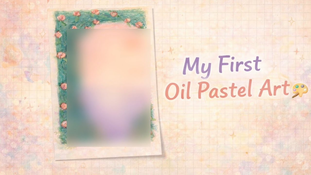 My First Oil Pastel Art 🌸 | Aesthetic Drawing for Beginners 🎨 |@shagufaartcraft 