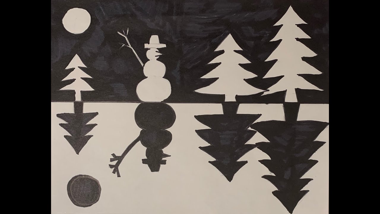 Positive and Negative Space Fun Drawing