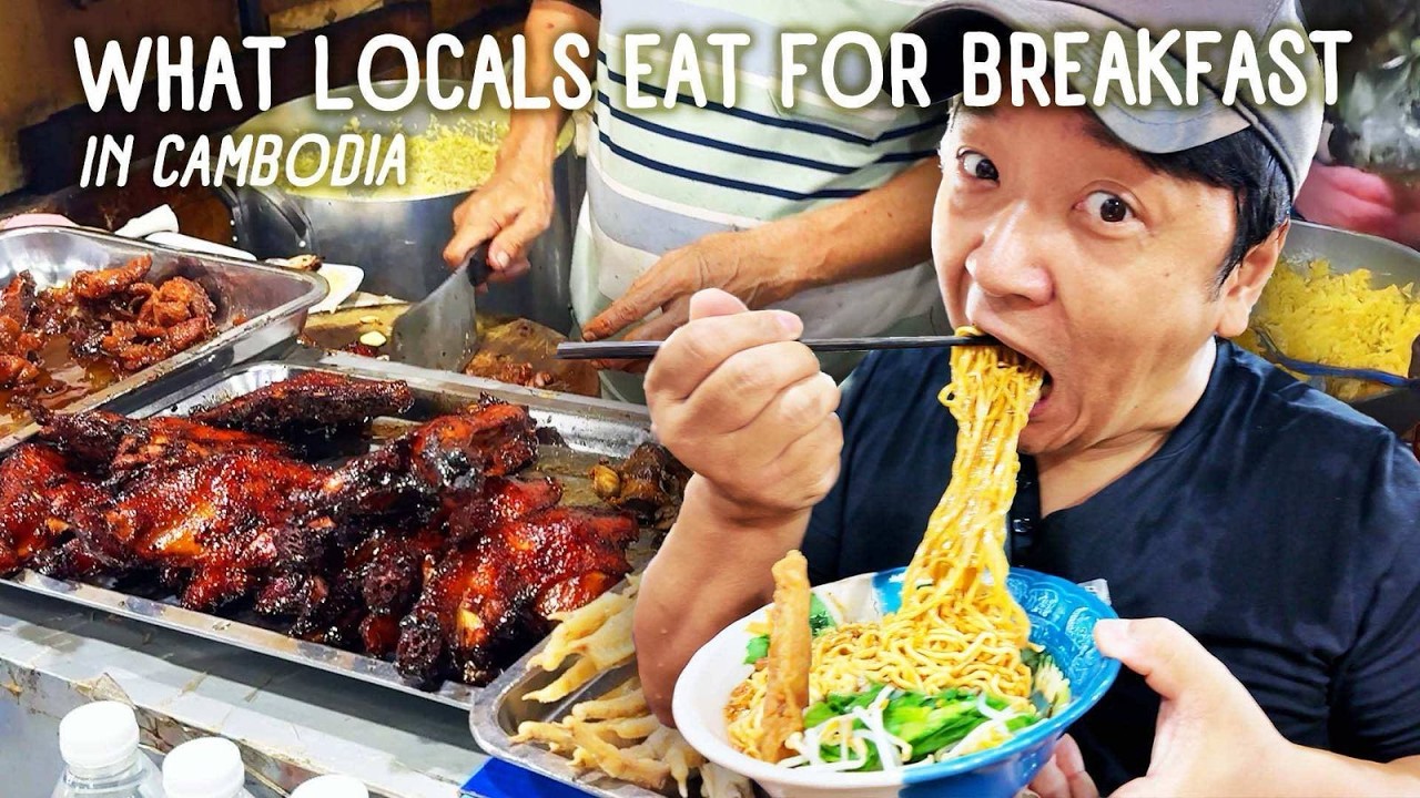 What Locals Eat for BREAKFAST at the LARGEST Traditional Market in Preah Sihanouk Cambodia
