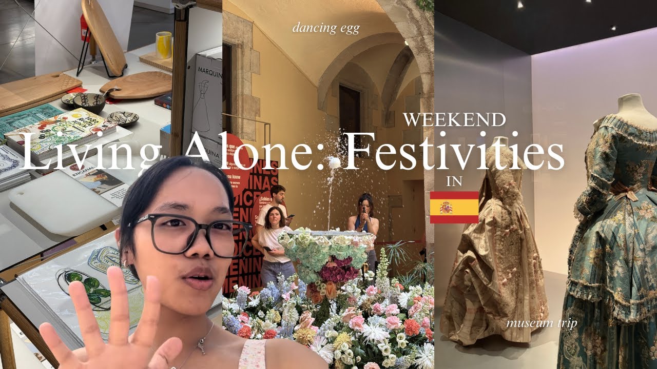weekend alone in barcelona 🇪🇸: dancing egg, design museum, brunch hunting