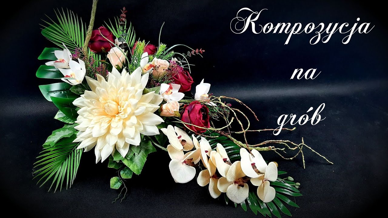 Wiązanka na cmentarz z Dalią// Wszystkich Świętych// grave decorations