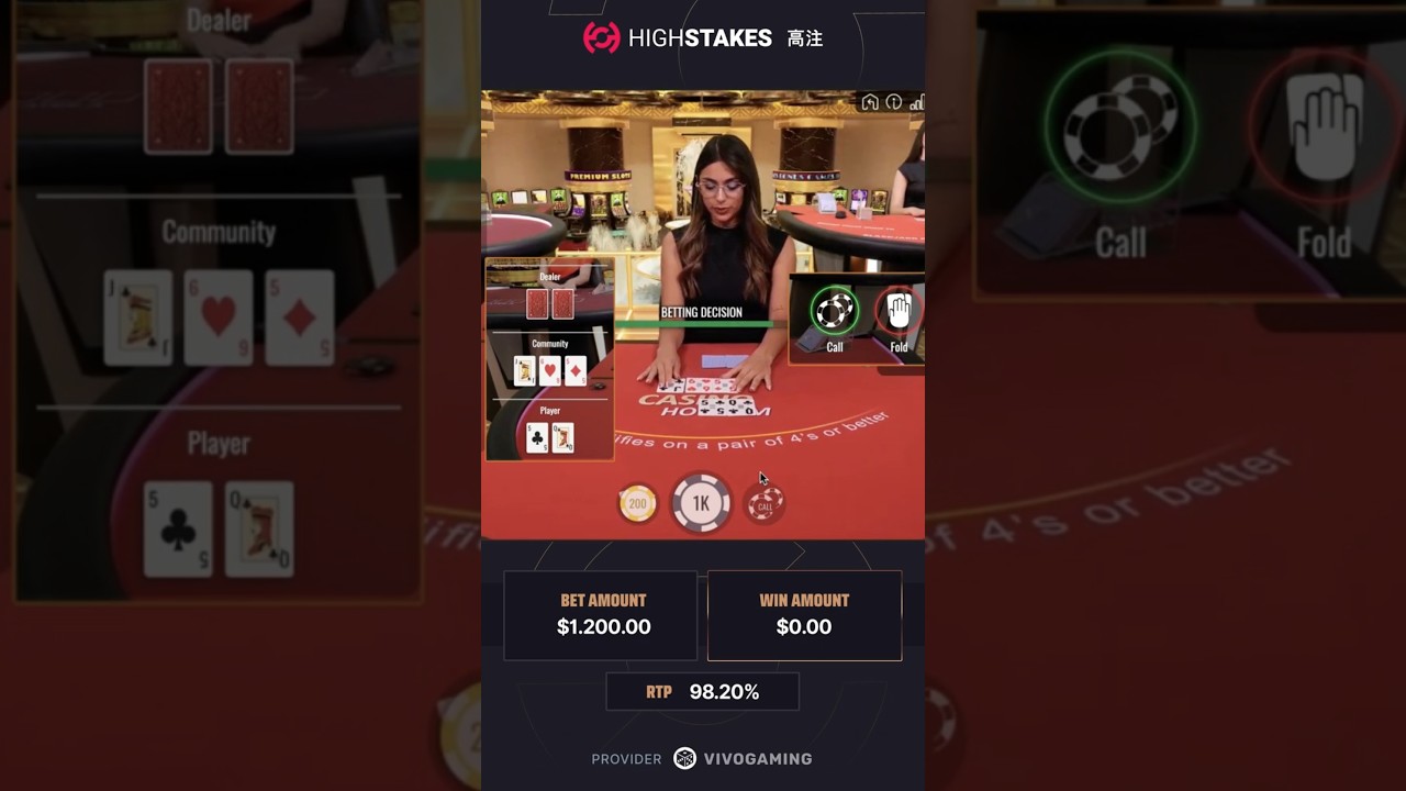 $4,000 Live Casino Hold&rsquo;em Win &ndash; HighStakes&trade; vs Live Dealer 🂡 🂾 💰 #vivogaming #highstakes #poker