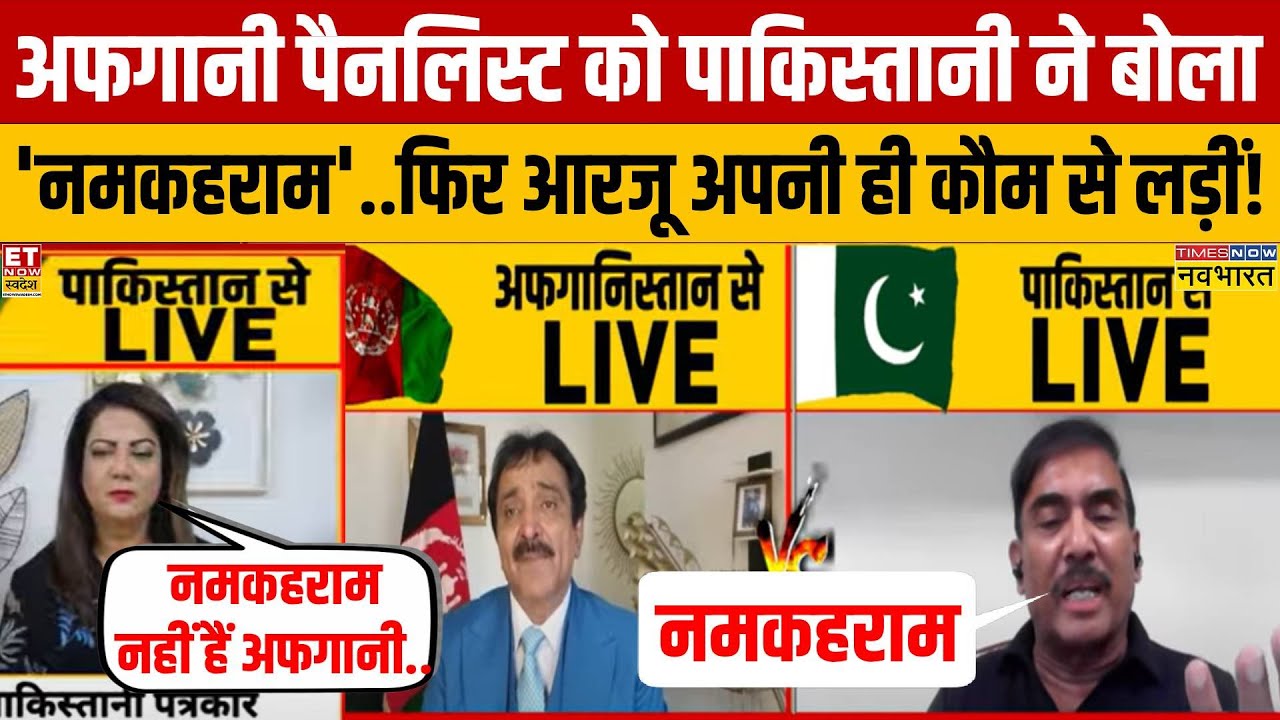 डिबेट में पाक पैनलिस्ट ने अफगानी पैनलिस्ट को बोला 'नमकहराम' फिर आरजू ने जो बोला..वीडियो वायरल